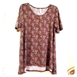 LuLaRoe Pretty Floral XL Perfect Tee